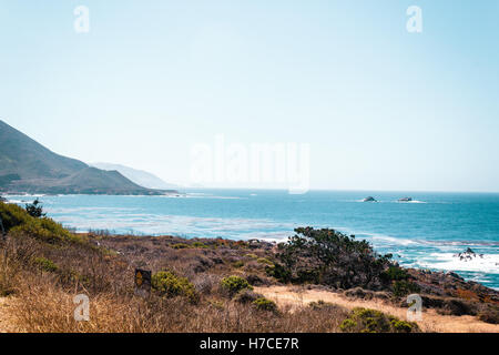 Foto di vista oceano dalla costa della California, Stati Uniti Foto Stock