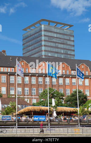 Amburgo Del Mar beach bar sul fiume Elba, Amburgo, Germania Foto Stock