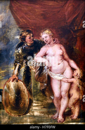Greco, Grecia, dio, dea, mitologia, Mito, miti, romano, Marte Venere e Cupido di Peter Paul Rubens 1577-1640 Belgio fiammingo belga Foto Stock