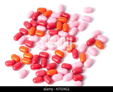 Raccolta alimentare - Colore candy su uno sfondo bianco con ombra morbida Foto Stock
