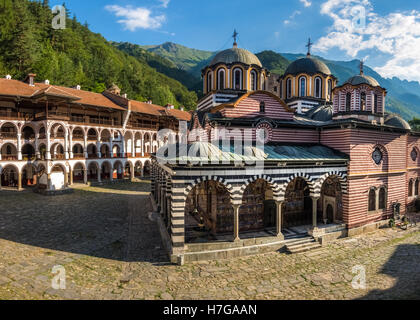 Il monastero di Rila, Bulgaria. Foto Stock