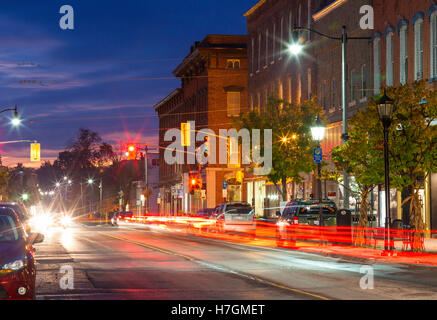 Edifici storici lungo Dundas Street nel centro di maggiore Napanee, Lennox e Addington County, Ontario, Canada. Foto Stock