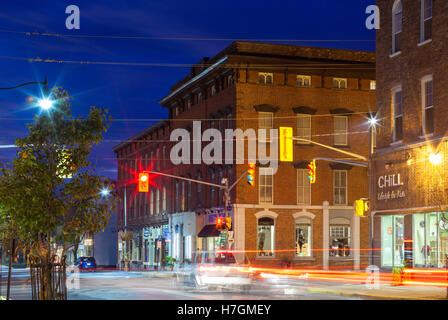 Edifici storici lungo Dundas Street nel centro di maggiore Napanee, Lennox e Addington County, Ontario, Canada. Foto Stock