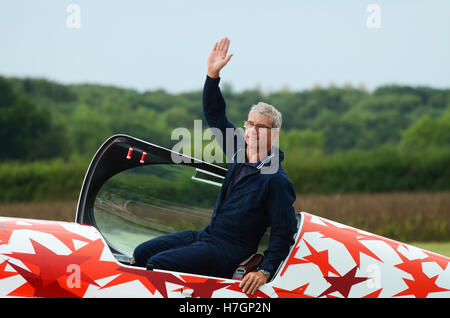 Mark Jefferies, pilota, ha iniziato a volare in aerobica subito dopo aver ottenuto il suo PPL nel dicembre 1980. Il suo primo concorso fu nel 1984 Foto Stock