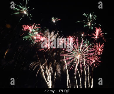 Epsom Surrey, Regno Unito. 5 novembre 2016. L annuale di fuochi d'artificio al gancio di Arena di Epsom è andato fuori con un bang. Credito: Julia Gavin UK/Alamy Live News Foto Stock