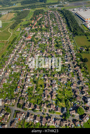 Antenna case dei minatori, Hamm Isenbecker Hof presso il Westpark, delle miniere di carbone de Wendel e colliery Henry Robert, comunità mineraria, Hamm,Lippepark Foto Stock