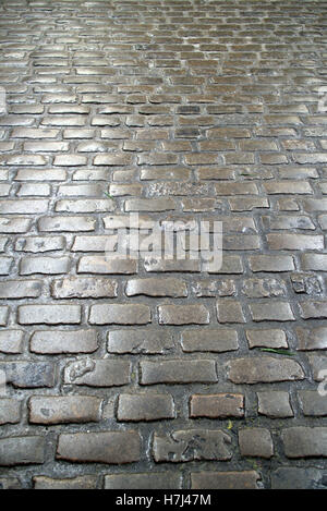 Perfetta tratto di acciottolato Glasgow in Scozia Foto Stock