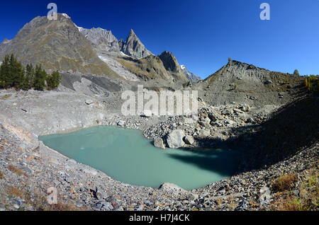 Lac de Miage Foto Stock