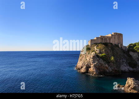 Fort Lovrijenac o St Lawrence Rocca, fortezza storica al di fuori delle mura della Città Vecchia, Dubrovnik, Croazia Foto Stock