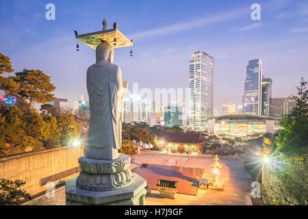 Tempio Bongeunsa nel quartiere di Gangnam di Seoul, Corea. Foto Stock