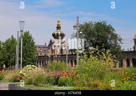 Zwinger Kronentor Foto Stock