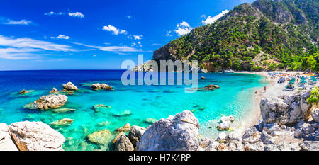 Bellissime spiagge turchesi delle isole Greche - Karpathos, Apella beach Foto Stock