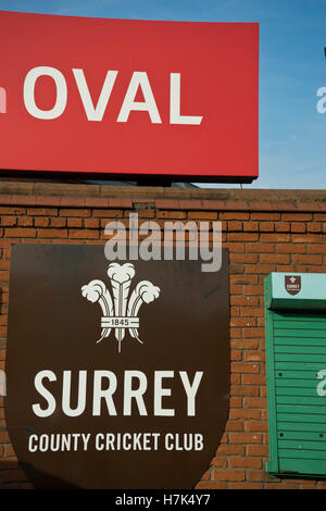 La Kia ovale Surrey County Cricket Club Stadium di Londra, Regno Unito Foto Stock