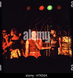 Shalamar band suonare dal vivo nel Regno Unito. Jeffrey Daniel, Jody Watley, Howard Hewett, Rock City 24 Novembre 1982 Foto Stock