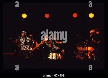 Shalamar band suonare dal vivo nel Regno Unito. Jeffrey Daniel, Jody Watley, Howard Hewett, Rock City 24 Novembre 1982 Foto Stock