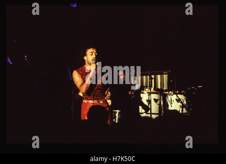 Shalamar band suonare dal vivo nel Regno Unito. Jeffrey Daniel, Jody Watley, Howard Hewett, Rock City 24 Novembre 1982 Foto Stock