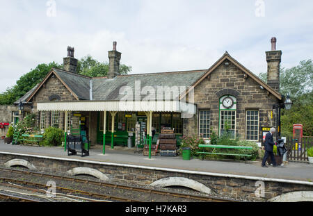 Embsay storica stazione ferroviaria di conserve di North Yorkshire Regno Unito. Costruito nel 1888 Foto Stock