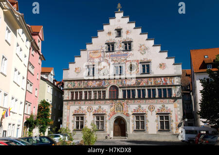 Il vecchio municipio della città vecchia, Lindau, Lago di Costanza, Bavaria Foto Stock