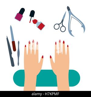 Strumenti per manicure illustrazione vettoriale Illustrazione Vettoriale