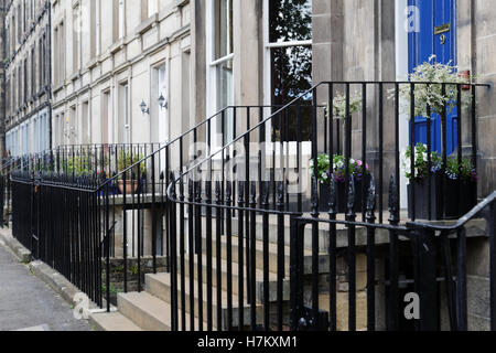 Edimburgo Georgian House belle facciate street view Foto Stock