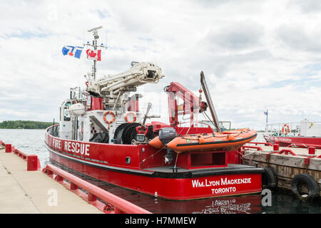 Fire la barca di salvataggio e Ice Breaker - William Lyon Mackenzie - parte di Toronto servizio antincendio, Toronto, Ontario, Canada Foto Stock