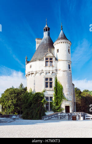 Il castello originale tenere presso Chateau de Chenonceau vicino al villaggio di Chenonceaux nella Valle della Loira in Francia Foto Stock