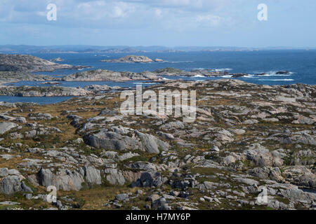 Vista mare e rocce di Lindesnes, Norvegia Foto Stock