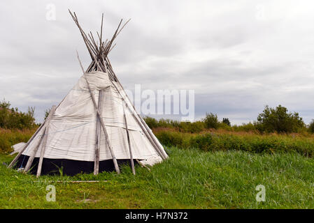 Tepee Fort George Isola della Baia di Hudson Quebec Foto Stock