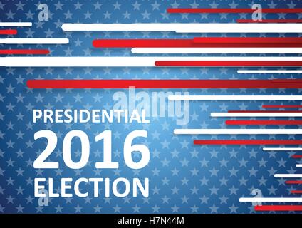 USA elezioni presidenziali 2016 Modello brochure. Sfondo vettoriale Illustrazione Vettoriale