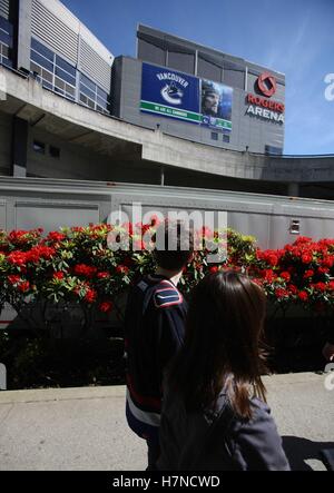 4 giugno 2011; Vancouver, BC, CANADA; una visione generale prima della seconda gara delle finali della Stanley Cup del 2011 tra i Vancouver Canucks e i Boston Bruins alla Rogers Arena. Foto Stock