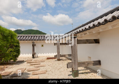 Ricostruito muro di terracotta (HEI) Tanabe castello, Giappone Foto Stock