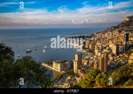 Principato di Monaco. Monte Carlo. Costa Azzurra, Cote d'Azur. Mare Mediterraneo, Europa Foto Stock