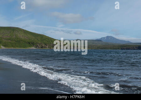 Alaska, Isole Aleutine catena di isole, isole di ratto, Kiska Isola, intera isola Pietra Miliare Storica Nazionale per la sua parte nella seconda guerra mondiale. Foto Stock