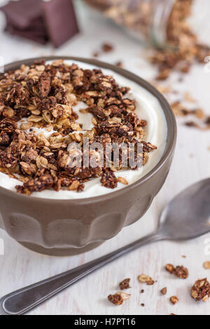 Cioccolato artigianale granola Foto Stock