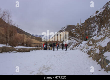 Ladakh Trekking invernale Foto Stock