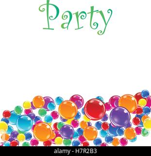 Baloons per party, pubblicità e presentazioni. Illustrazione Vettoriale Illustrazione Vettoriale