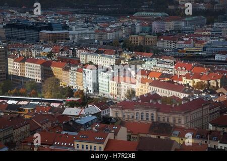 Praga è vista dal di sopra Foto Stock