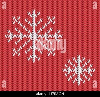 Maglia modello senza soluzione di continuità con i fiocchi di neve. lana sfondo. vettore. Tema d'inverno. Facile da spostare i fiocchi di neve. Illustrazione Vettoriale