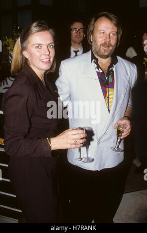 BENNY ANDERSSON musicista e ex componente degli ABBA con la moglie Mona Foto Stock