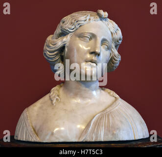 Busto di una giovane donna Venezia 1520 Simone Bianco 1512-1553 Venezia Italia marmo italiano Foto Stock