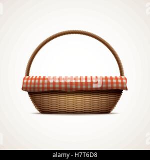 Cestino di vimini Illustrazione Vettoriale