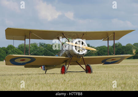 Modello di Sopwith Camel, grande modello in scala incontro a RAF Cosford Foto Stock