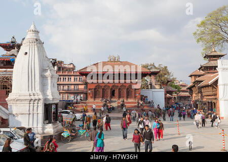 La Shiva Parvati tempio a Durbar Square a Kathmandu in Nepal Foto Stock