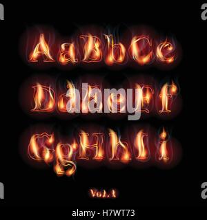 Lettere brucianti Illustrazione Vettoriale