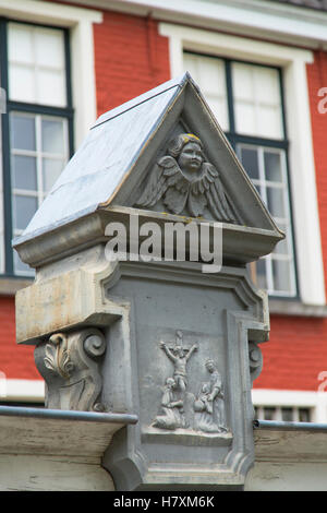 Klein Begijnhof (Piccolo beghinaggio) (sito Patrimonio Mondiale dell'UNESCO), Gand, Fiandre, in Belgio Foto Stock