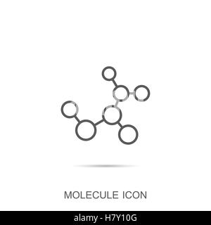 Molecola icona vettore. Atom. La scienza e la tecnologia Illustrazione Vettoriale