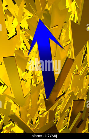 Giallo e blu Foto Stock