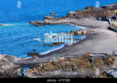 Playa de Los Cancajos, La Palma Isole Canarie Spagna, Europa Foto Stock