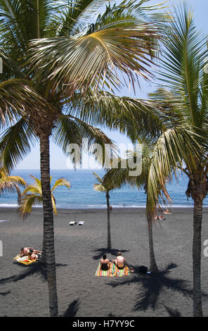 Spiaggia di Puerto Naos, La Palma Isole Canarie Spagna, Europa Foto Stock