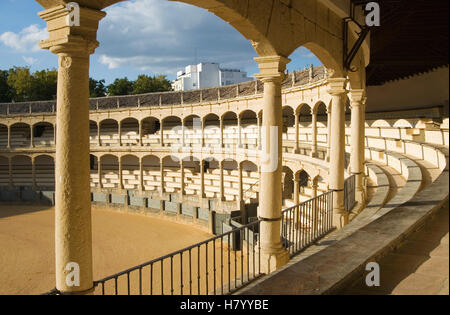 Vecchio bullring in Ronda, Andalusia, Spagna, Europa Foto Stock